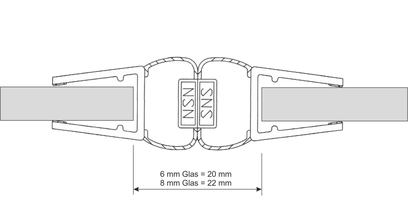 technische Skizze Magnetpaar {winkel}°